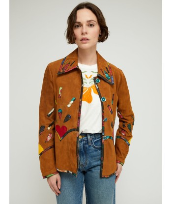 VESTE DYLAN COGNAC pas cher