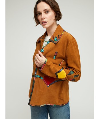 VESTE DYLAN COGNAC pas cher