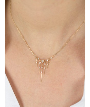 COLLIER DREAM MAKER DIAMANTS TRIANGLES PENDANTS pas cheres