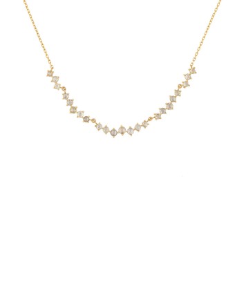 COLLIER TWISTED DIAMANTS LONG ou a consommer sur place