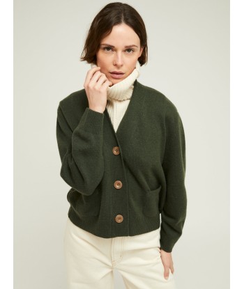 CARDIGAN LOU MILITARY GREEN Véritable concentré