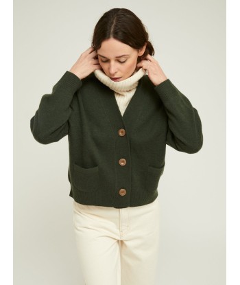 CARDIGAN LOU MILITARY GREEN Véritable concentré