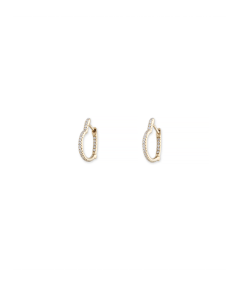 BOUCLE D'OREILLE PETIT ANNEAU FORME COEUR DIAMANTS acheter