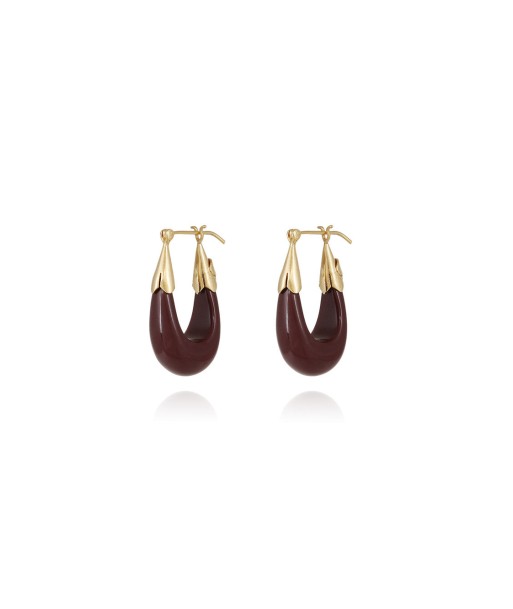 BOUCLES D'OREILLES ÉCUME PETIT MODÈLE BORDEAUX pas cher 