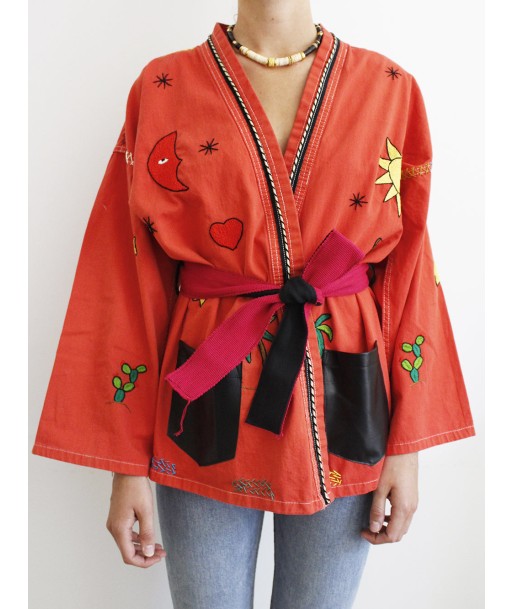 KIMONO MEXICAIN ROUGE la chaussure