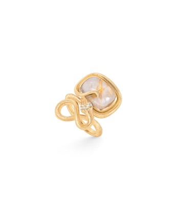 BAGUE SERPENT 18K QUARTZ RUTILE votre