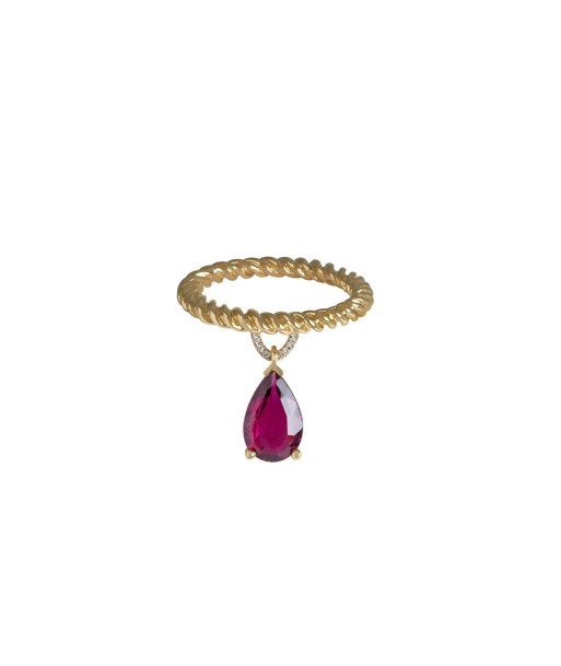 BAGUE AMOUR RHODOLITE les muscles