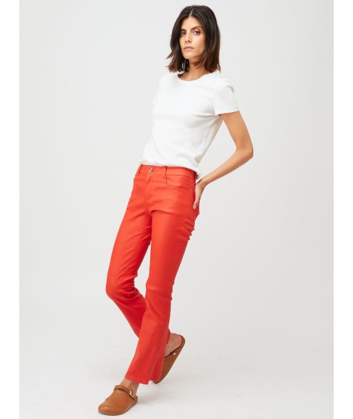 PANTALON DEAN CUIR PLONGÉ ROUGE En savoir plus