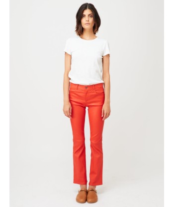 PANTALON DEAN CUIR PLONGÉ ROUGE En savoir plus