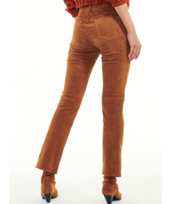 PANTALON DEAN CUIR VELOURS MARRON Toutes les collections ici