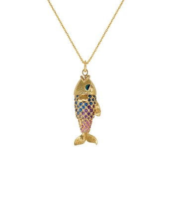 COLLIER POISSON SAPHIRS ET AMÉTHYSTES sur le site 