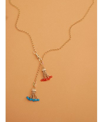 COLLIER JASERON & POLPO TURQUOISE ET CORAIL Profitez des Offres !