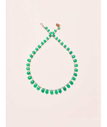 COLLIER EVERGREEN CHRYSOPRASE français