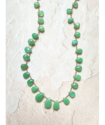 COLLIER EVERGREEN CHRYSOPRASE français