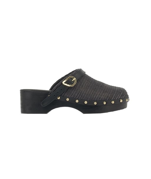 SABOT CLOG RAFFIA BLACK commande en ligne