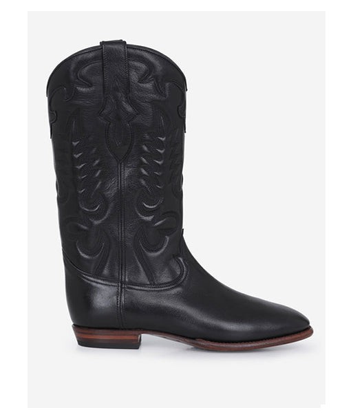 BOTTES SANTIAG MIDNIGHT CUIR NOIRES acheter en ligne