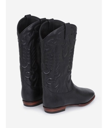 BOTTES SANTIAG MIDNIGHT CUIR NOIRES acheter en ligne