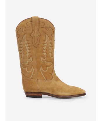 BOTTES SANTIAG MIDNIGHT EN DAIM TAN pas chere