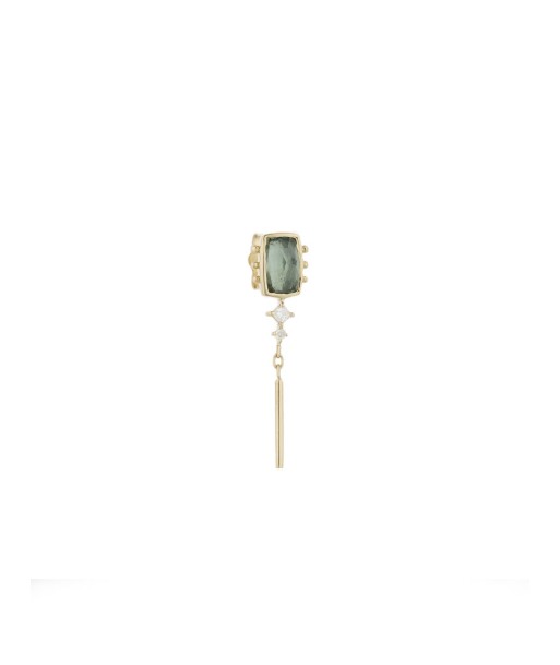 BOUCLE D'OREILLE STUD TOURMALINE VERTE en ligne des produits 