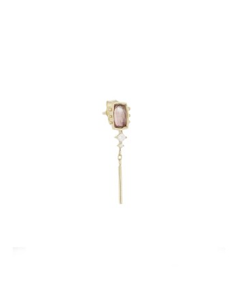 BOUCLE D'OREILLE STUD TOURMALINE ROSE paiement sécurisé