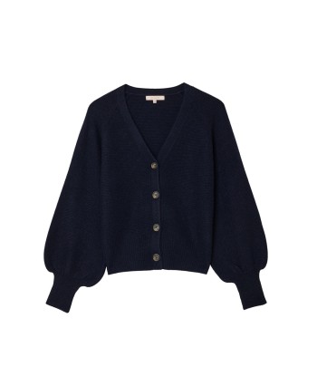 CARDIGAN ROSE NAVY rembourrage situé sous