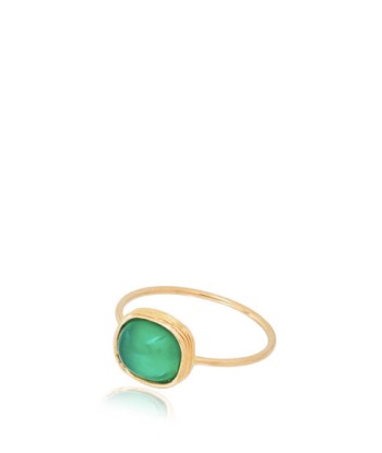 BAGUE OR ET ONYX VERT Voir les baskets