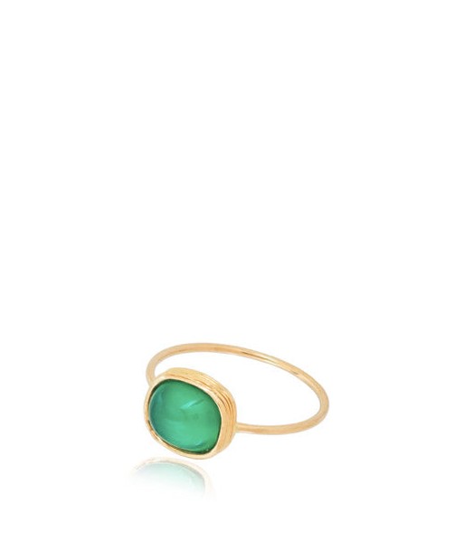 BAGUE OR ET ONYX VERT Voir les baskets