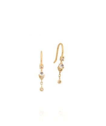 BOUCLES D'OREILLES MOONSTONE AND DIAMONDS SLEEPERS hantent personnes