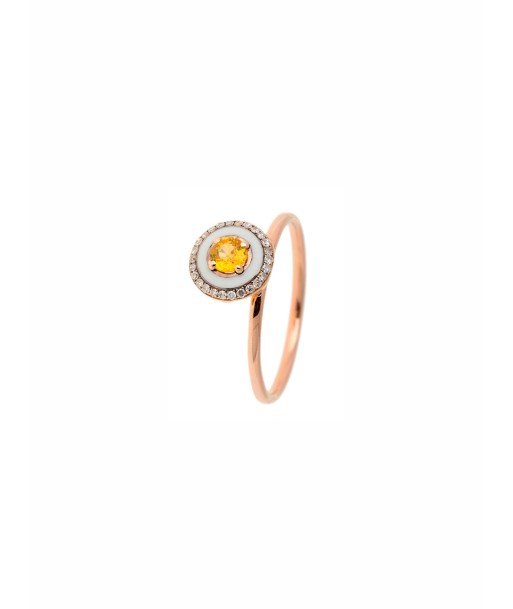 BAGUE DIAMANTS ET SAPHIR JAUNE les muscles