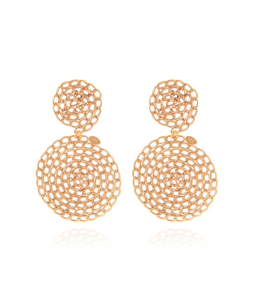 BOUCLE D'OREILLE GOURMETTE OR GRAND MODELE livraison et retour toujours gratuits