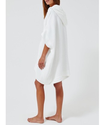 PONCHO WHITE HONEYCOMB livraison gratuite