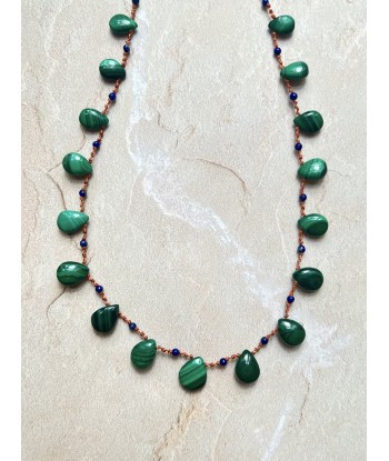 COLLIER BONVIEW MALACHITE ET LAPIS LAZULI shop