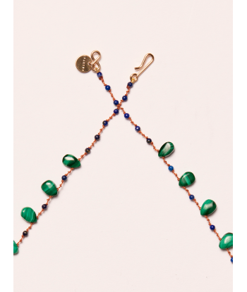 COLLIER BONVIEW MALACHITE ET LAPIS LAZULI shop