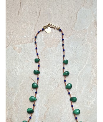 COLLIER BONVIEW MALACHITE ET LAPIS LAZULI shop