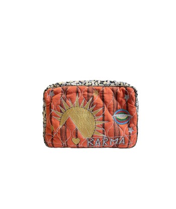 POCHETTE KARMA COTON ORANGE la colonne vertébrale