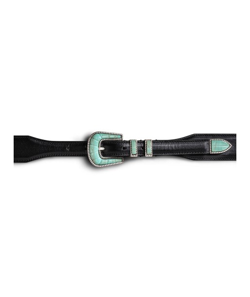 CEINTURE CRAZY SOFT TURQUOISE & NOIR les ligaments