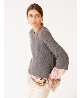 PULL FLARE GRIS pas cher