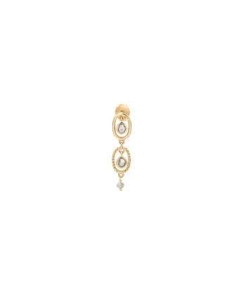 BOUCLE D'OREILLE DOUBLE DIAMANTS POLKI Comparez plus de prix