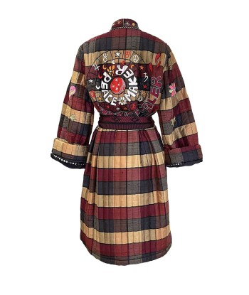 KIMONO LONG MYSTIC HEALER BURGUNDY de technologie