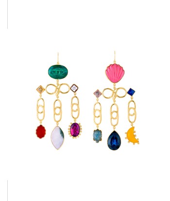 BOUCLES D'OREILLES MULTI LINKED CHARM DROP de votre