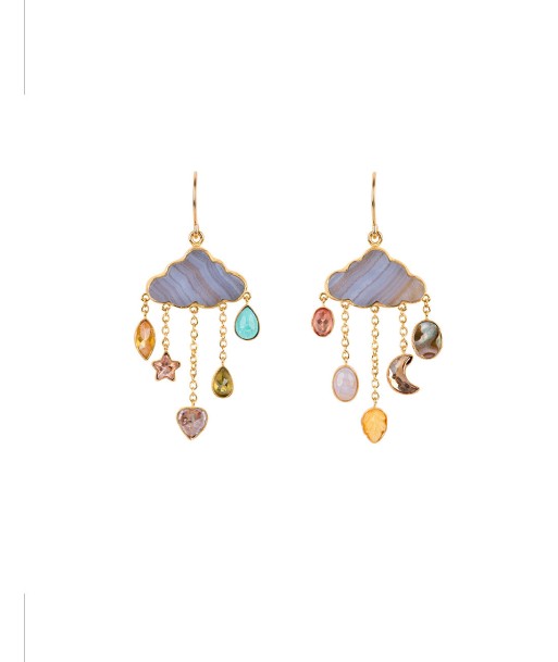 BOUCLES D'OREILLES CLOUD AND RAIN CHAIN DROP de l' environnement