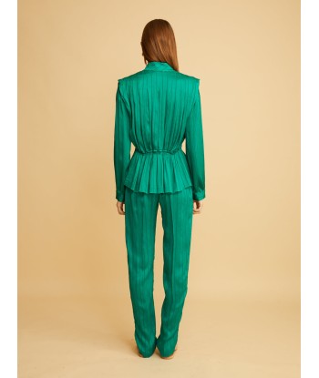 CHEMISE EN CRÉPON PINSTRIP EMERALD à prix réduit toute l'année